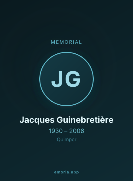 Memorial portrait of Jacques Guinebretière