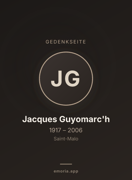 Gedenkportrait von Jacques Guyomarc'h