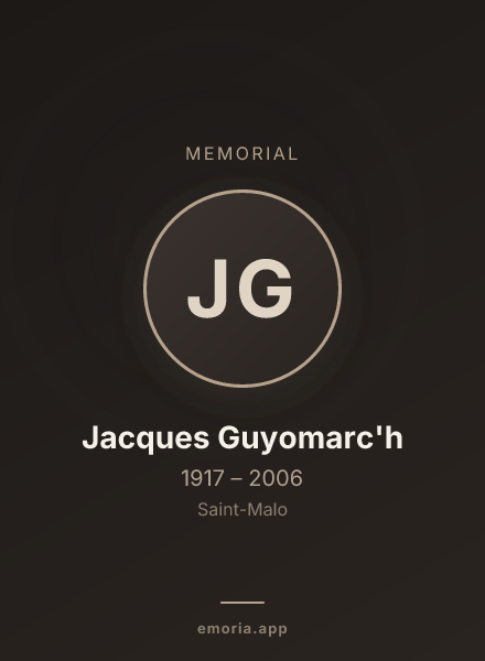 Memorial portrait of Jacques Guyomarc'h