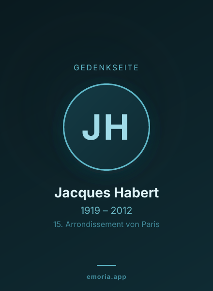 Gedenkportrait von Jacques Habert