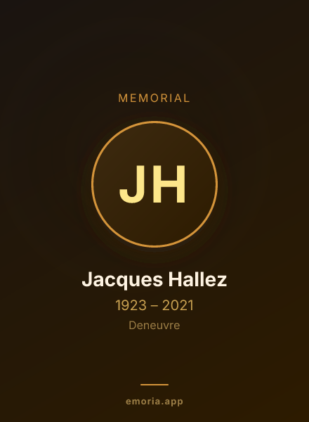 Memorial portrait of Jacques Hallez