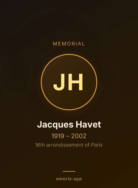 Memorial portrait of Jacques Havet