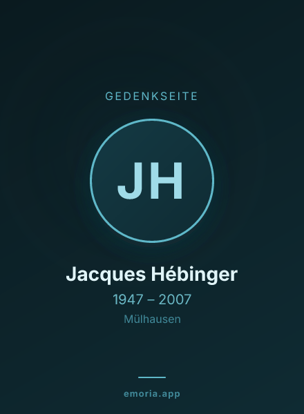 Gedenkportrait von Jacques Hébinger