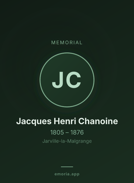 Memorial portrait of Jacques Henri Chanoine