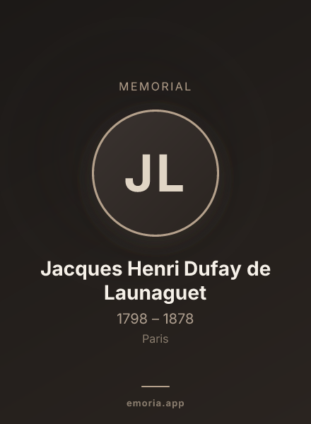 Memorial portrait of Jacques Henri Dufay de Launaguet