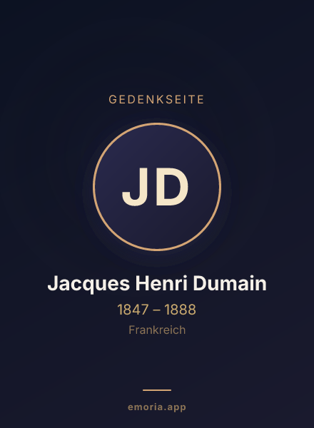 Gedenkportrait von Jacques Henri Dumain