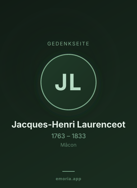 Gedenkportrait von Jacques-Henri Laurenceot