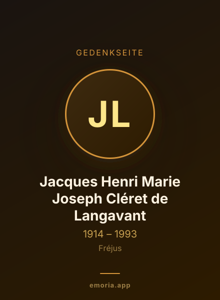 Gedenkportrait von Jacques Henri Marie Joseph Cléret de Langavant