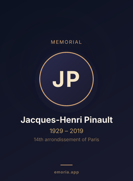 Memorial portrait of Jacques-Henri Pinault