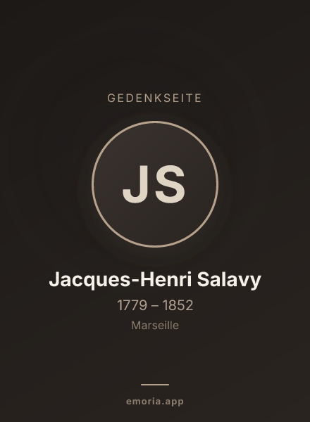 Gedenkportrait von Jacques-Henri Salavy