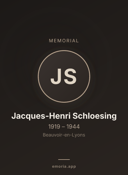 Memorial portrait of Jacques-Henri Schloesing