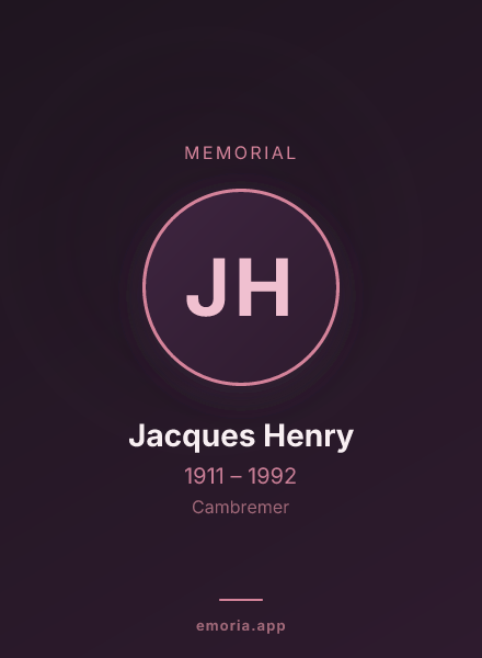Memorial portrait of Jacques Henry