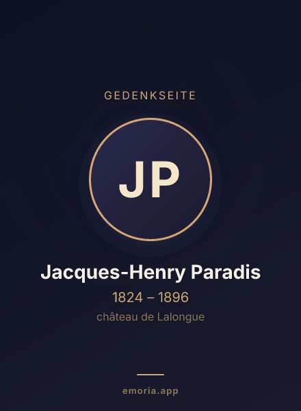Gedenkportrait von Jacques-Henry Paradis