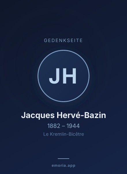 Gedenkportrait von Jacques Hervé-Bazin
