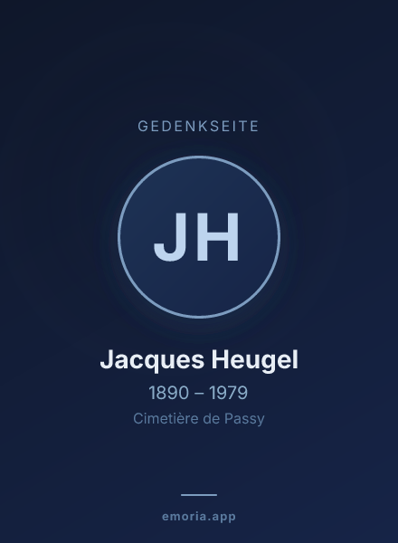 Gedenkportrait von Jacques Heugel