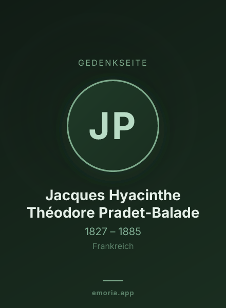 Gedenkportrait von Jacques Hyacinthe Théodore Pradet-Balade