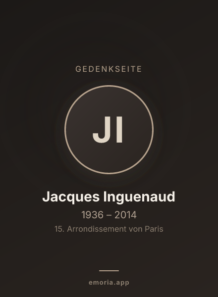 Gedenkportrait von Jacques Inguenaud