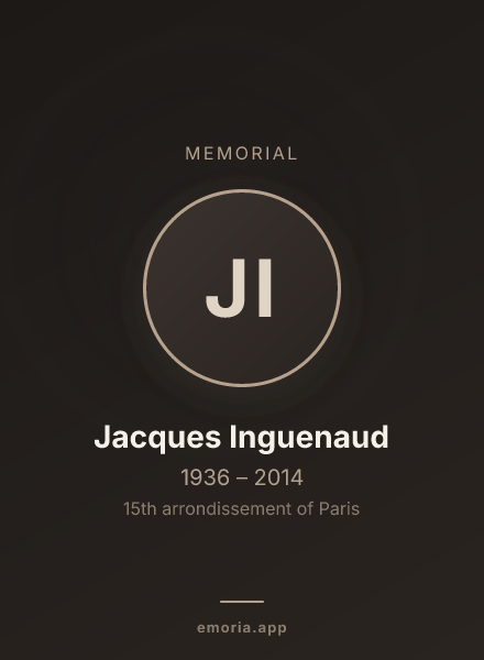 Memorial portrait of Jacques Inguenaud