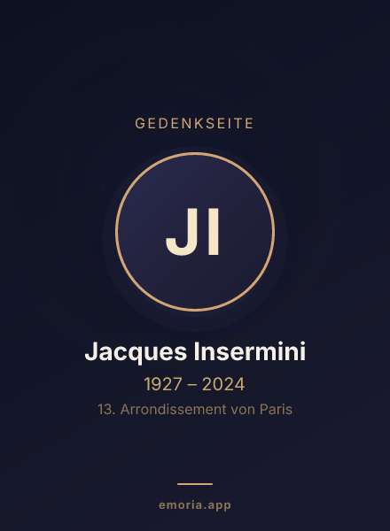 Gedenkportrait von Jacques Insermini