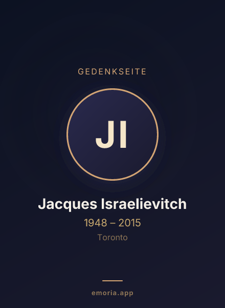 Gedenkportrait von Jacques Israelievitch