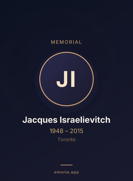 Memorial portrait of Jacques Israelievitch