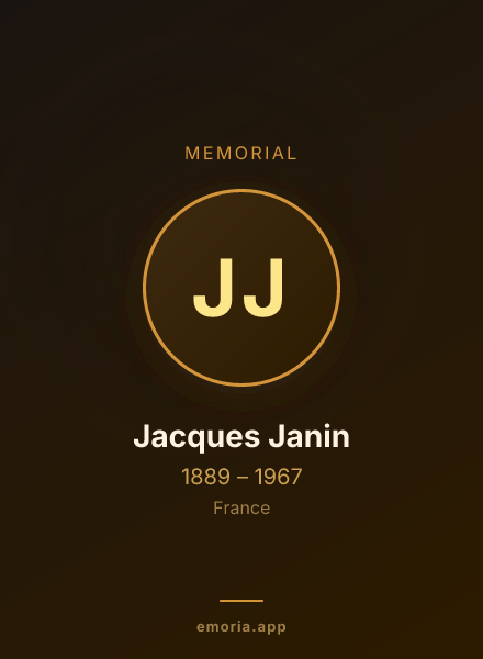 Memorial portrait of Jacques Janin