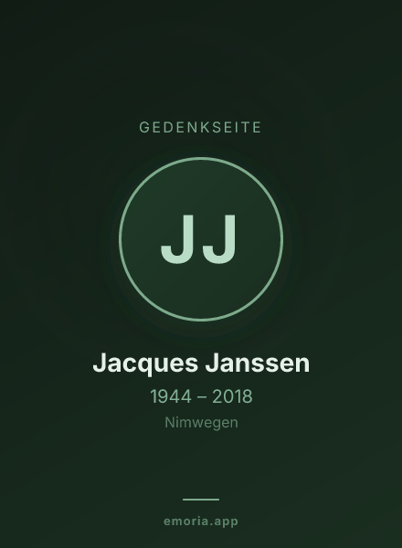 Gedenkportrait von Jacques Janssen
