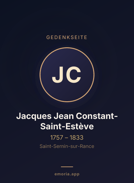 Gedenkportrait von Jacques Jean Constant-Saint-Estève
