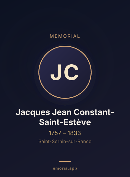 Memorial portrait of Jacques Jean Constant-Saint-Estève