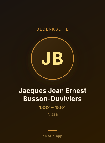Gedenkportrait von Jacques Jean Ernest Busson-Duviviers