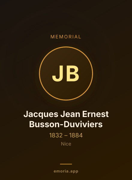 Memorial portrait of Jacques Jean Ernest Busson-Duviviers