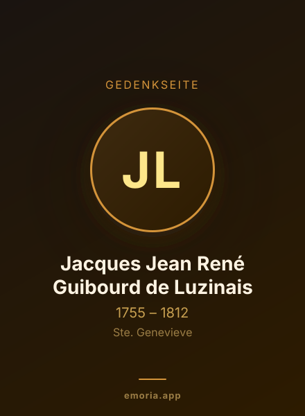 Gedenkportrait von Jacques Jean René Guibourd de Luzinais