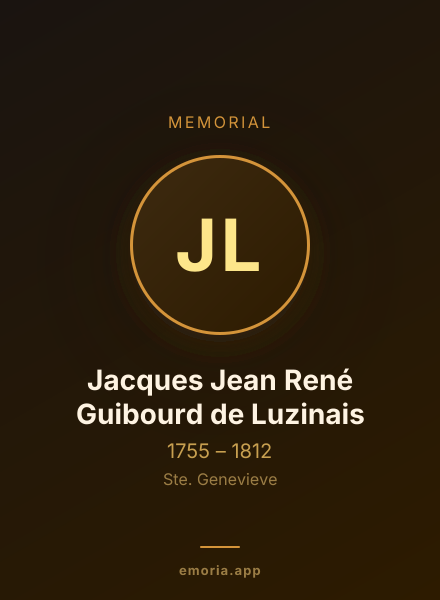 Memorial portrait of Jacques Jean René Guibourd de Luzinais