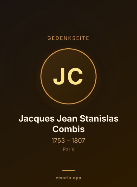 Gedenkportrait von Jacques Jean Stanislas Combis