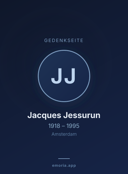 Gedenkportrait von Jacques Jessurun
