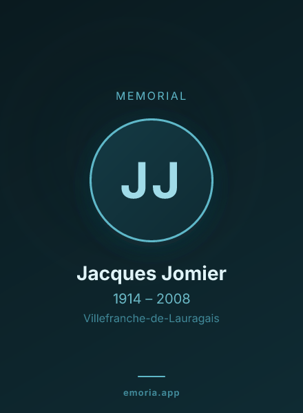 Memorial portrait of Jacques Jomier