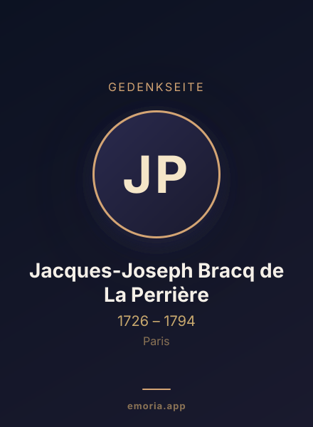 Gedenkportrait von Jacques-Joseph Bracq de La Perrière