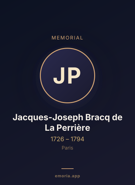 Memorial portrait of Jacques-Joseph Bracq de La Perrière