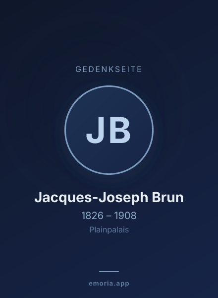 Gedenkportrait von Jacques-Joseph Brun