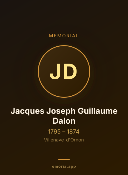 Memorial portrait of Jacques Joseph Guillaume Dalon