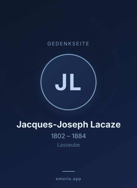Gedenkportrait von Jacques-Joseph Lacaze