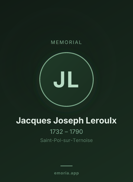 Memorial portrait of Jacques Joseph Leroulx