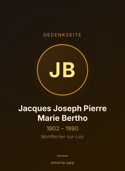Gedenkportrait von Jacques Joseph Pierre Marie Bertho