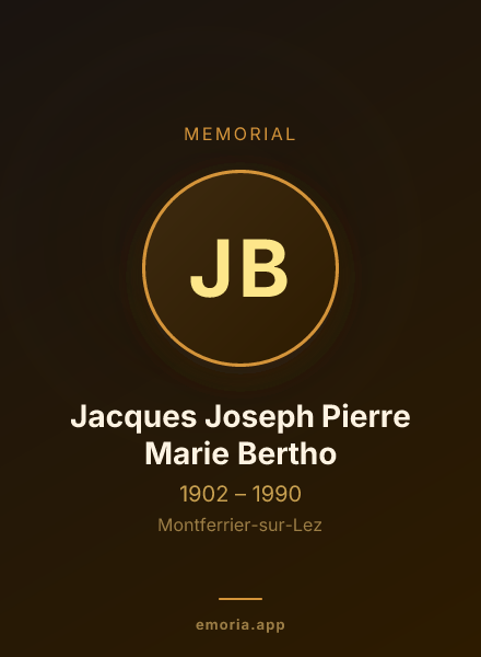 Memorial portrait of Jacques Joseph Pierre Marie Bertho