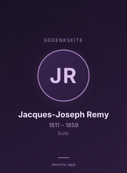 Gedenkportrait von Jacques-Joseph Remy