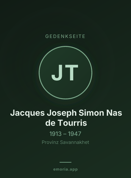Gedenkportrait von Jacques Joseph Simon Nas de Tourris
