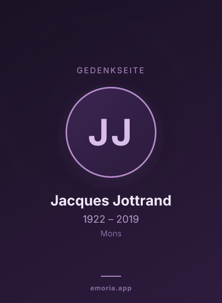 Gedenkportrait von Jacques Jottrand