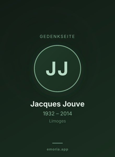 Gedenkportrait von Jacques Jouve