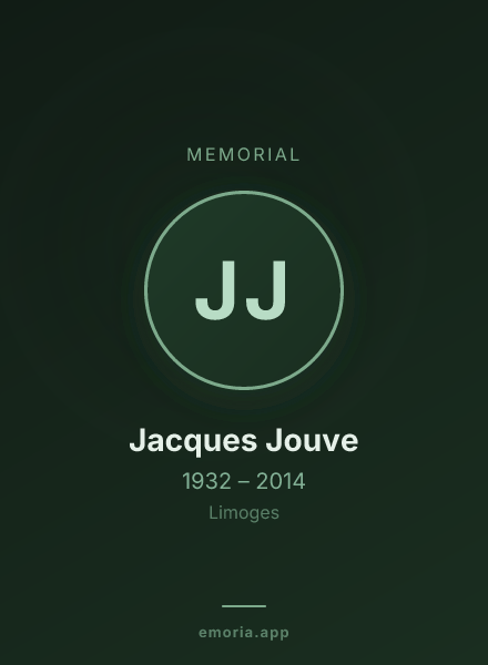 Memorial portrait of Jacques Jouve