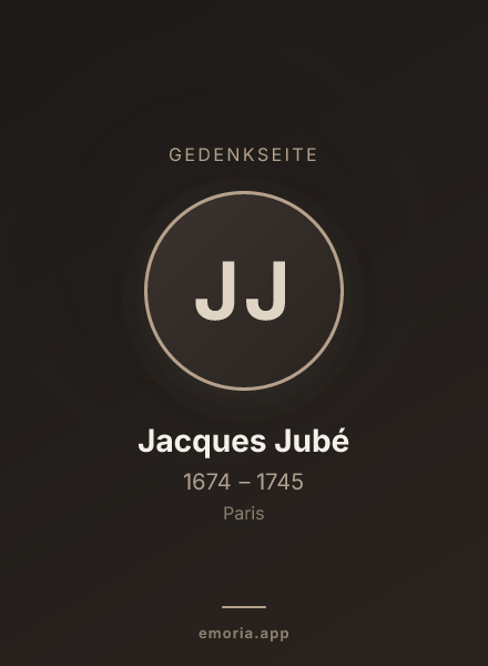 Gedenkportrait von Jacques Jubé